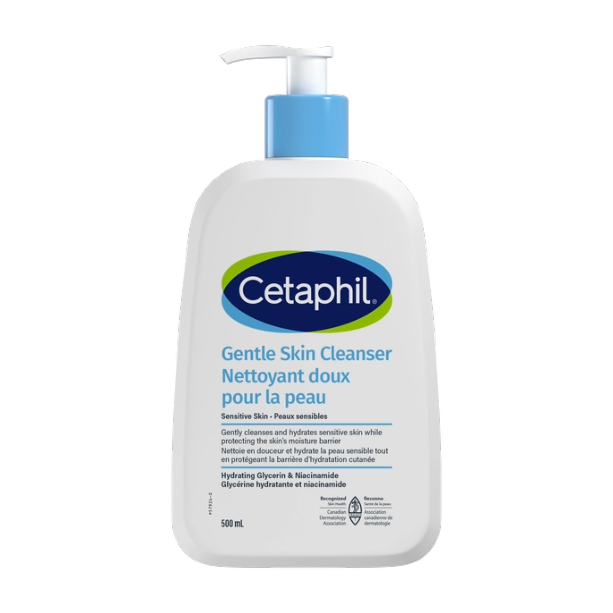 Cetaphil Gentle Skin Cleanser bottle 500ml for sensitive skin, mild non-foaming face and body wash – at bskinenvie.