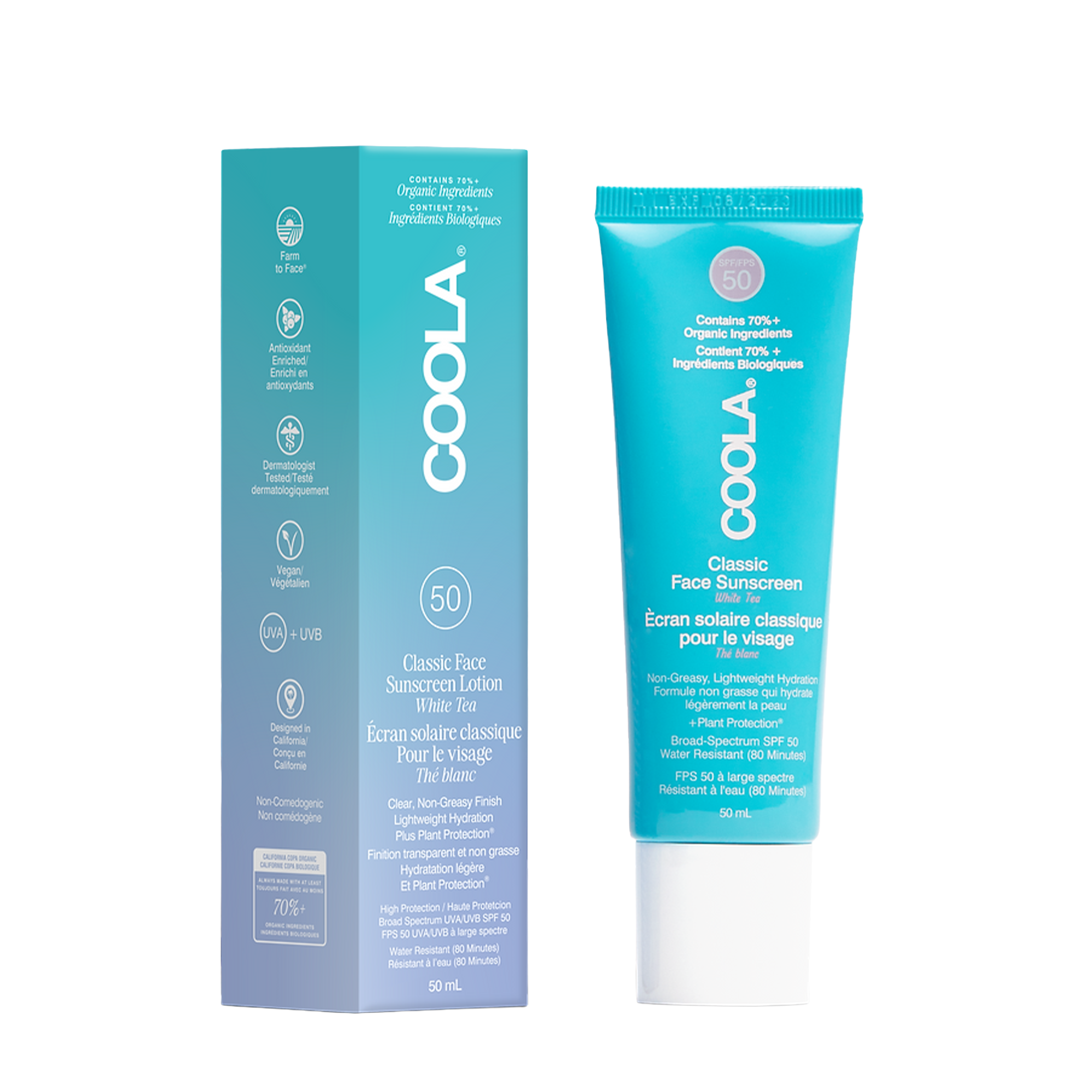 Hydratant facial au thé blanc FPS 50