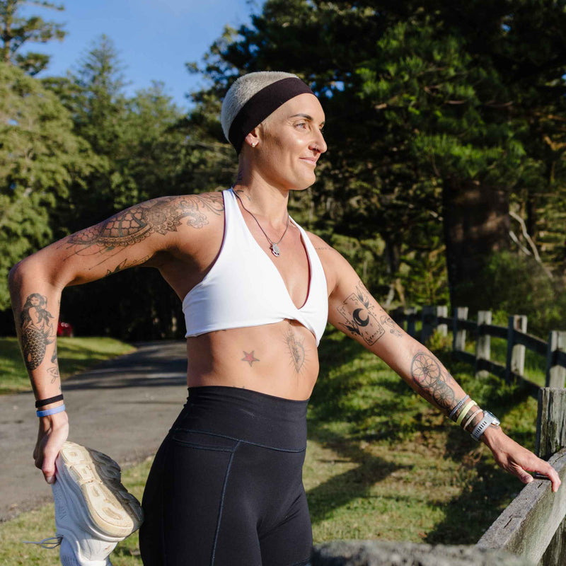 Classic black workout headband #color_black