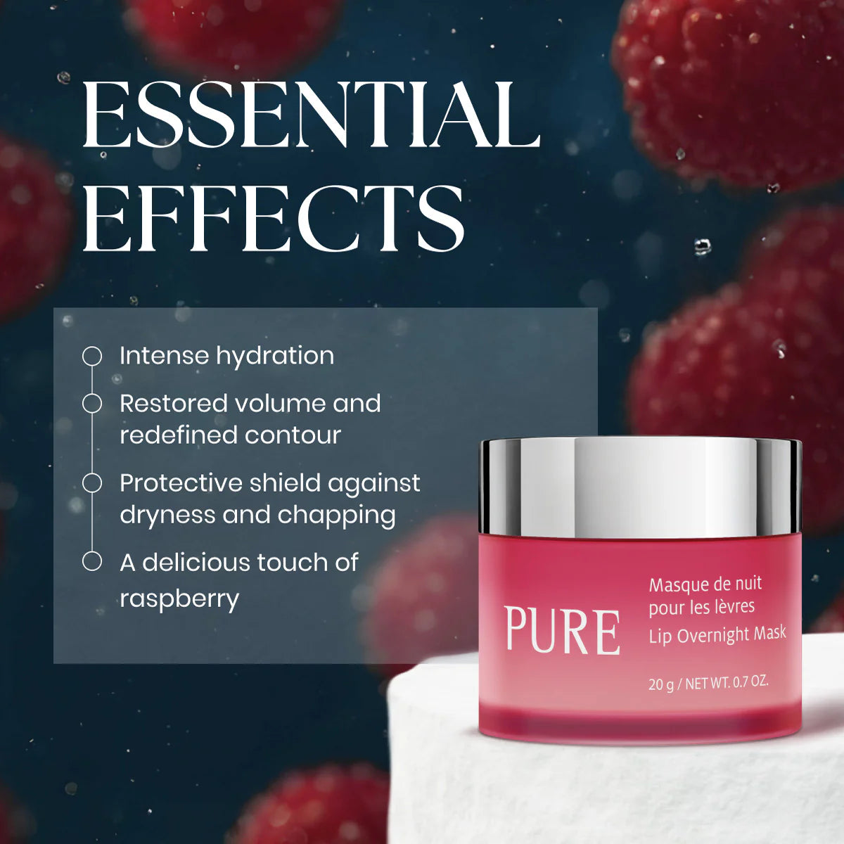 PURE masque de nuit pour les lèvres