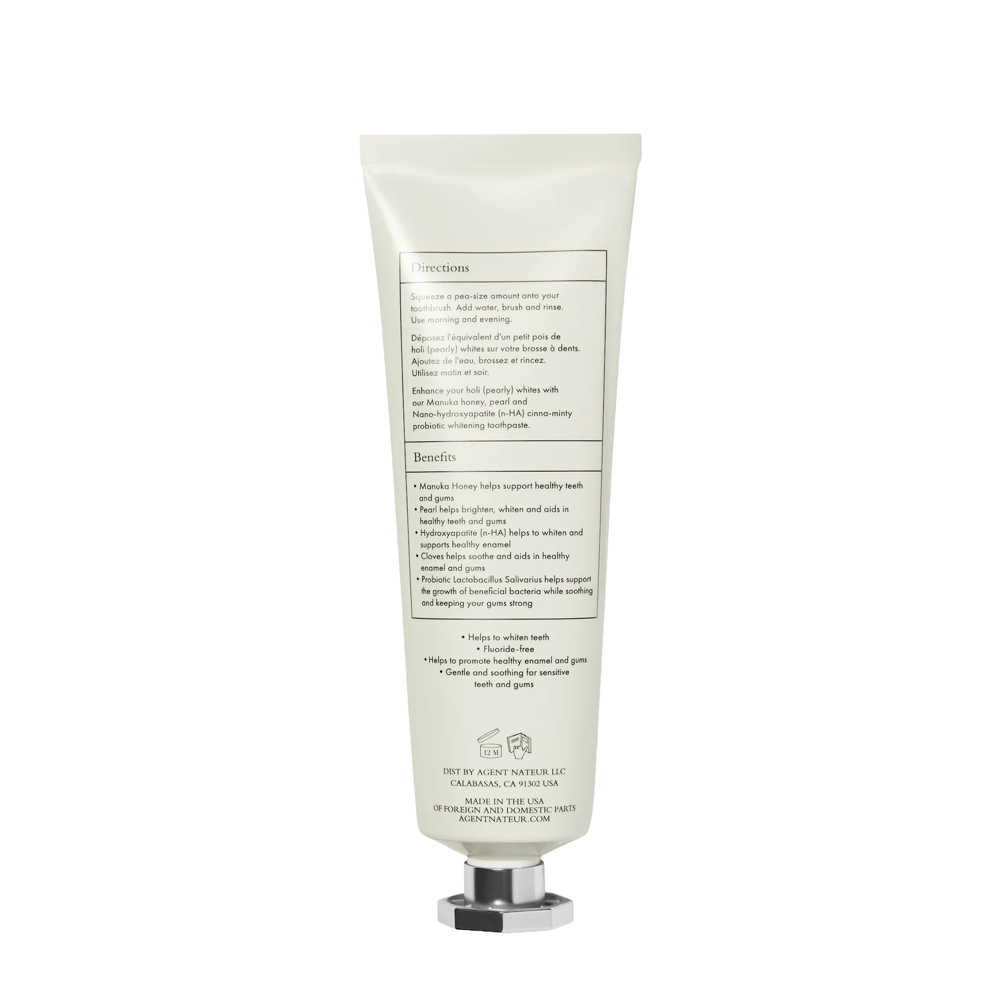 Holi (pearly) whites probiotic whitening toothpaste