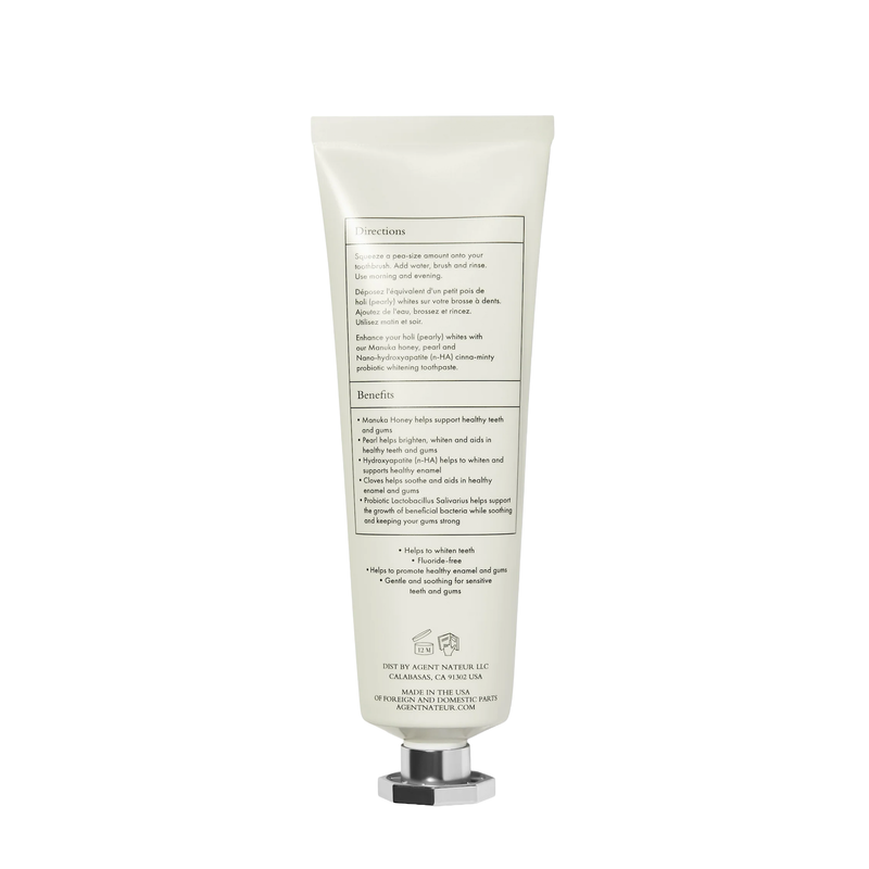 Holi (pearly) whites probiotic whitening toothpaste