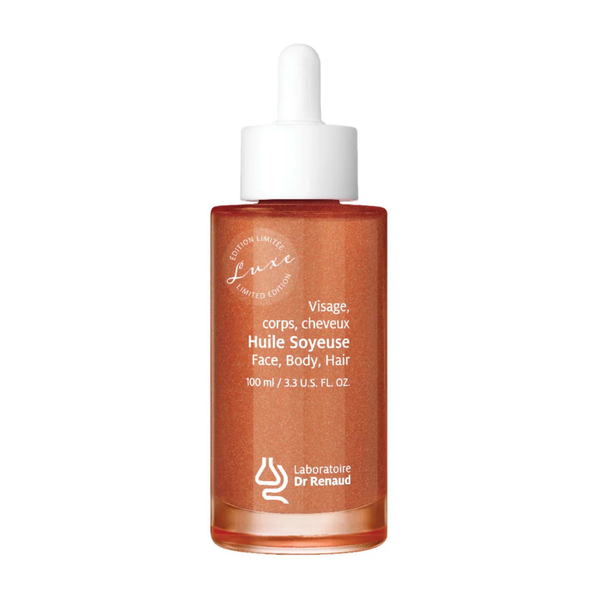 Huile soyeuse pour le visage, le corps et les cheveux