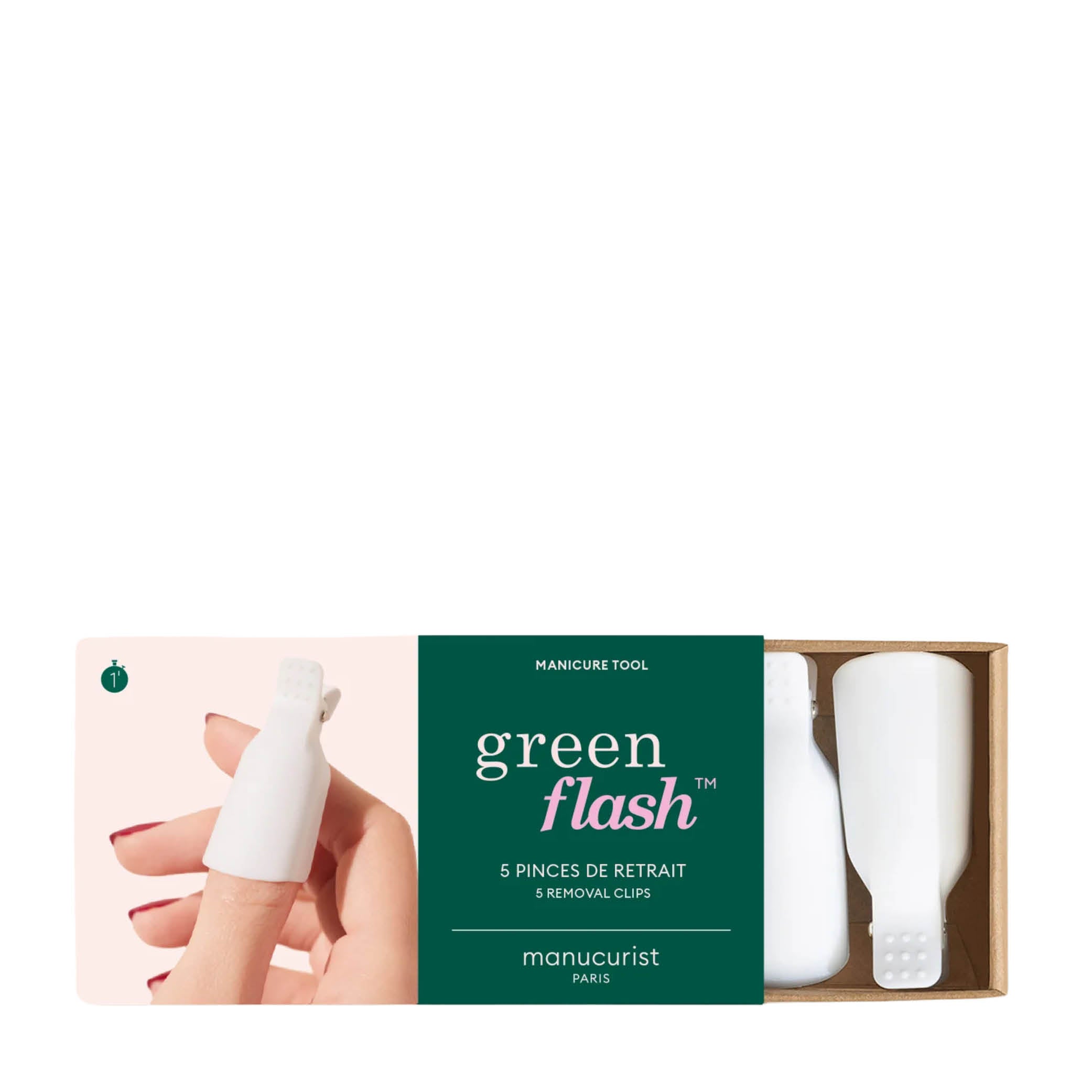 Semi-permanent LED Green Flash™ Nail Clips