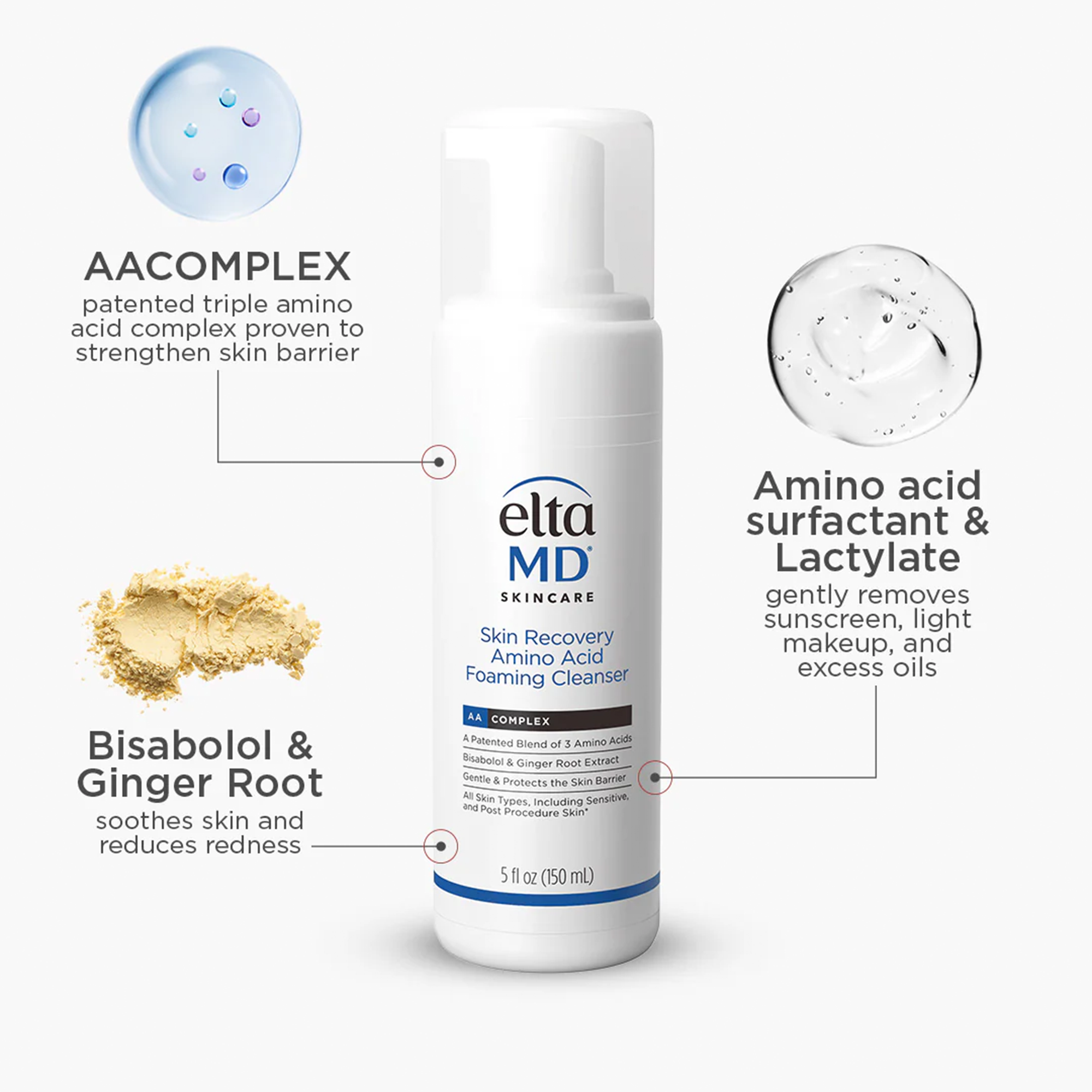 Skin Recovery Amino Acid Foaming Cleanser - Nettoyant moussant aux acides aminés pour la récupération de la peau