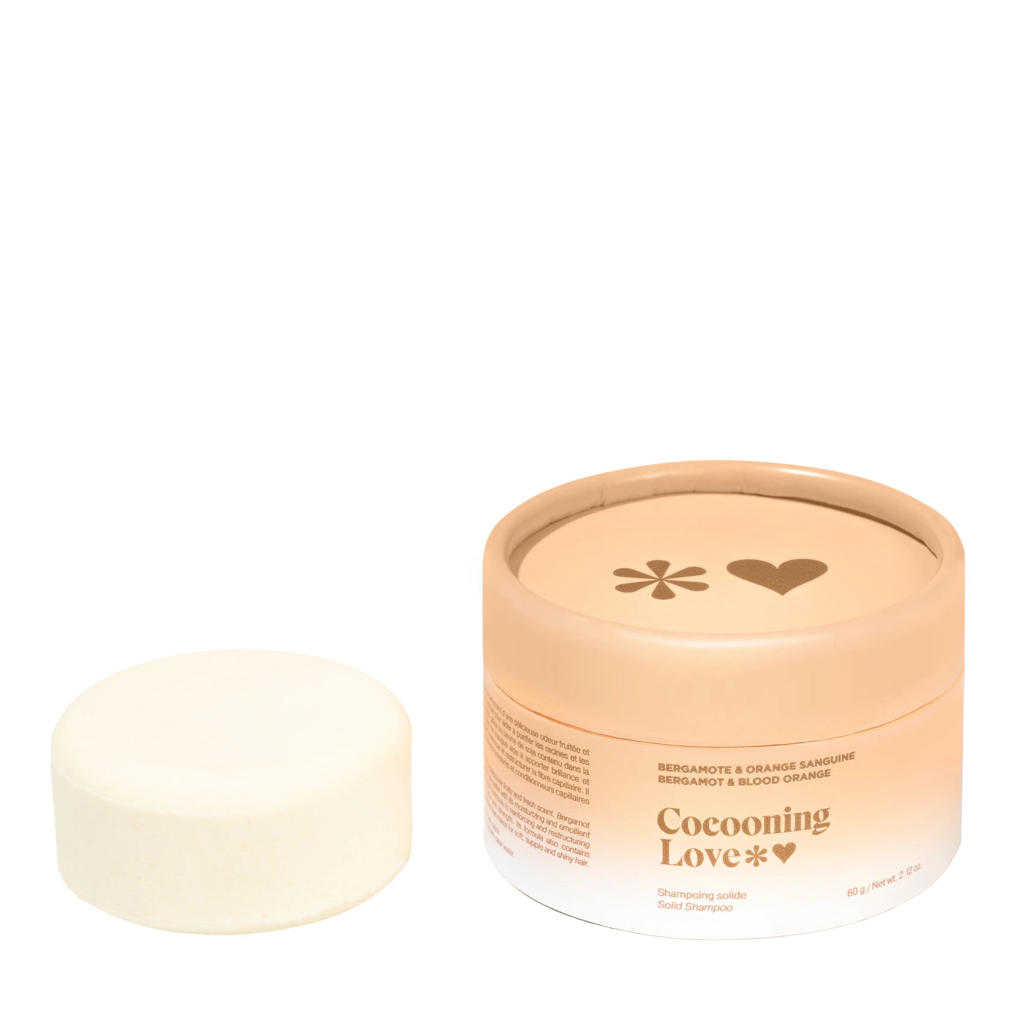 Shampooing solide à la bergamote, orange sanguine et eucalyptus