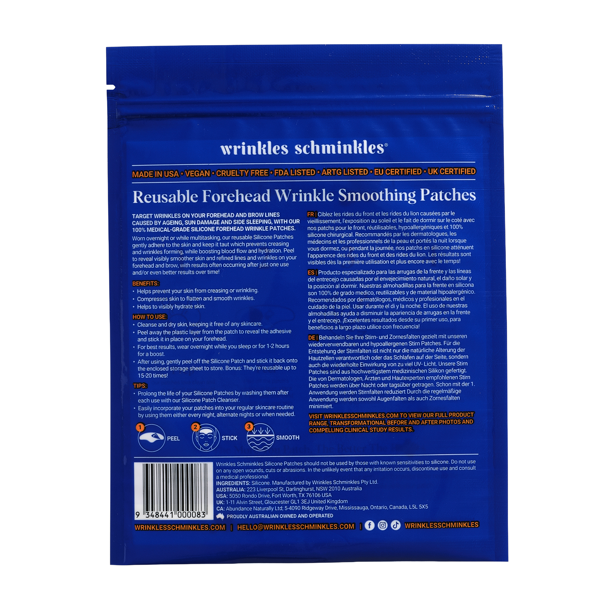 Forehead Wrinkle Smoothing Patches