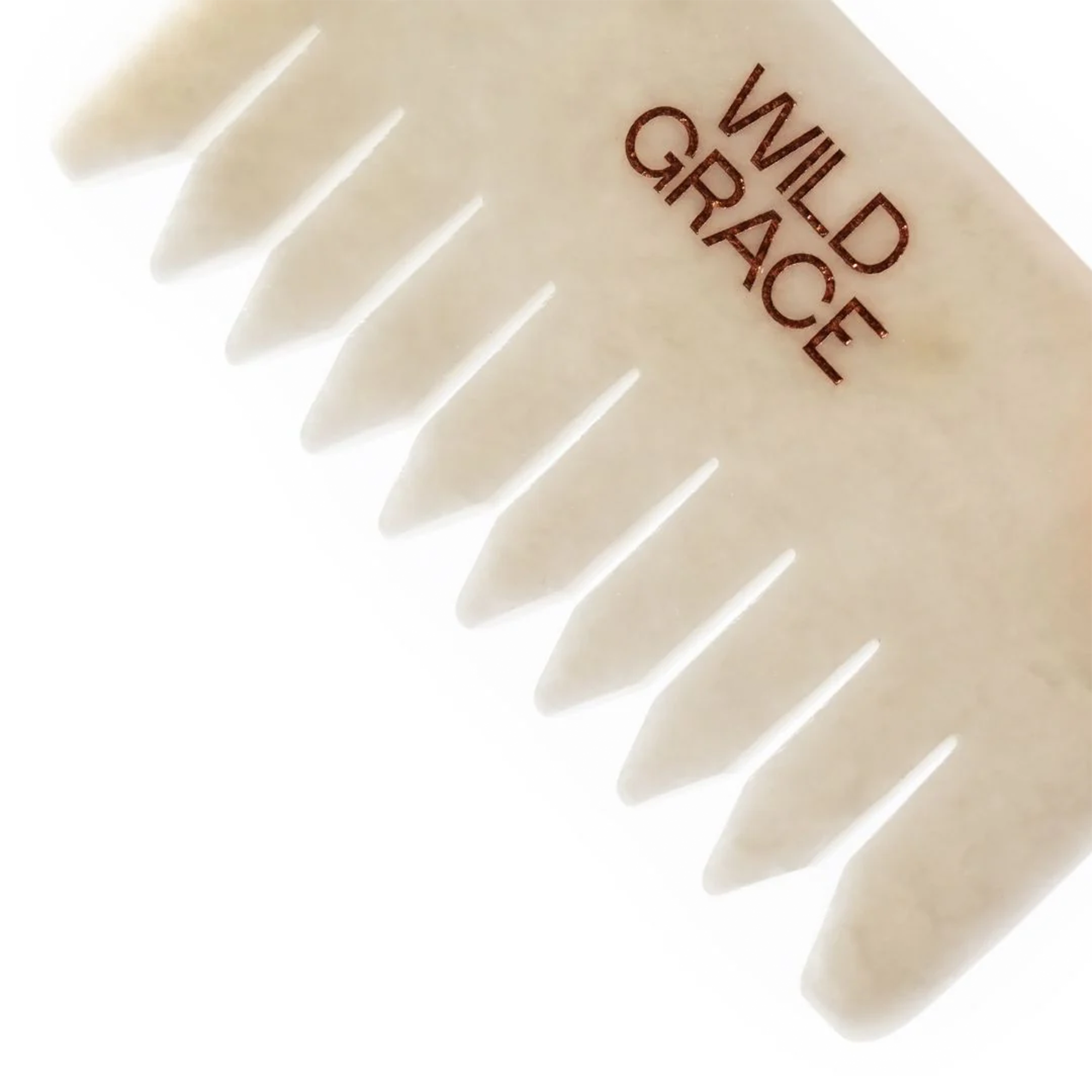 Crystal Comb - White Jade