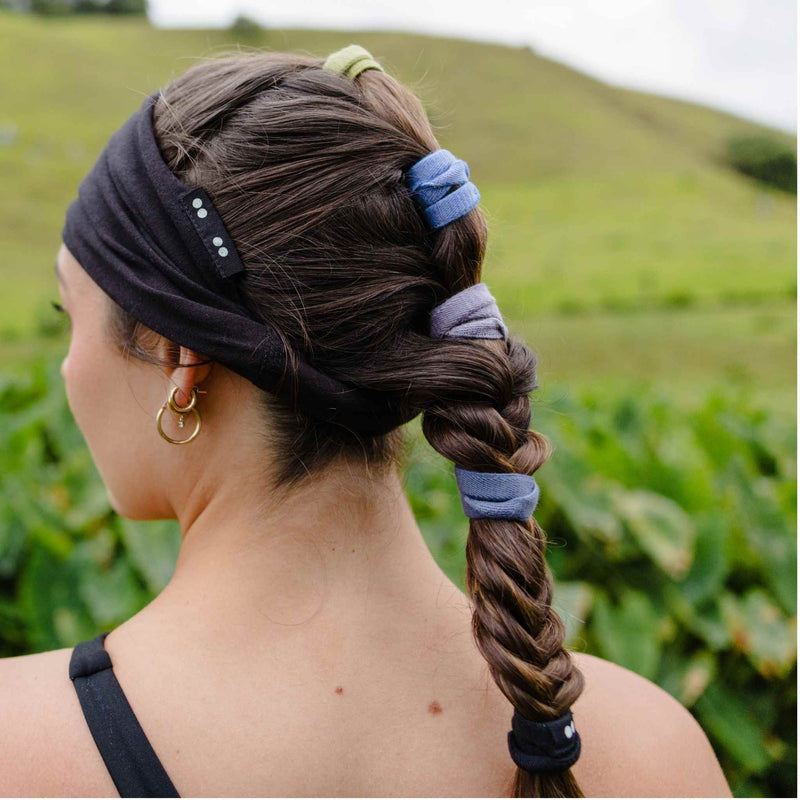 green blue black wide hair ties #color_sea-to-sky