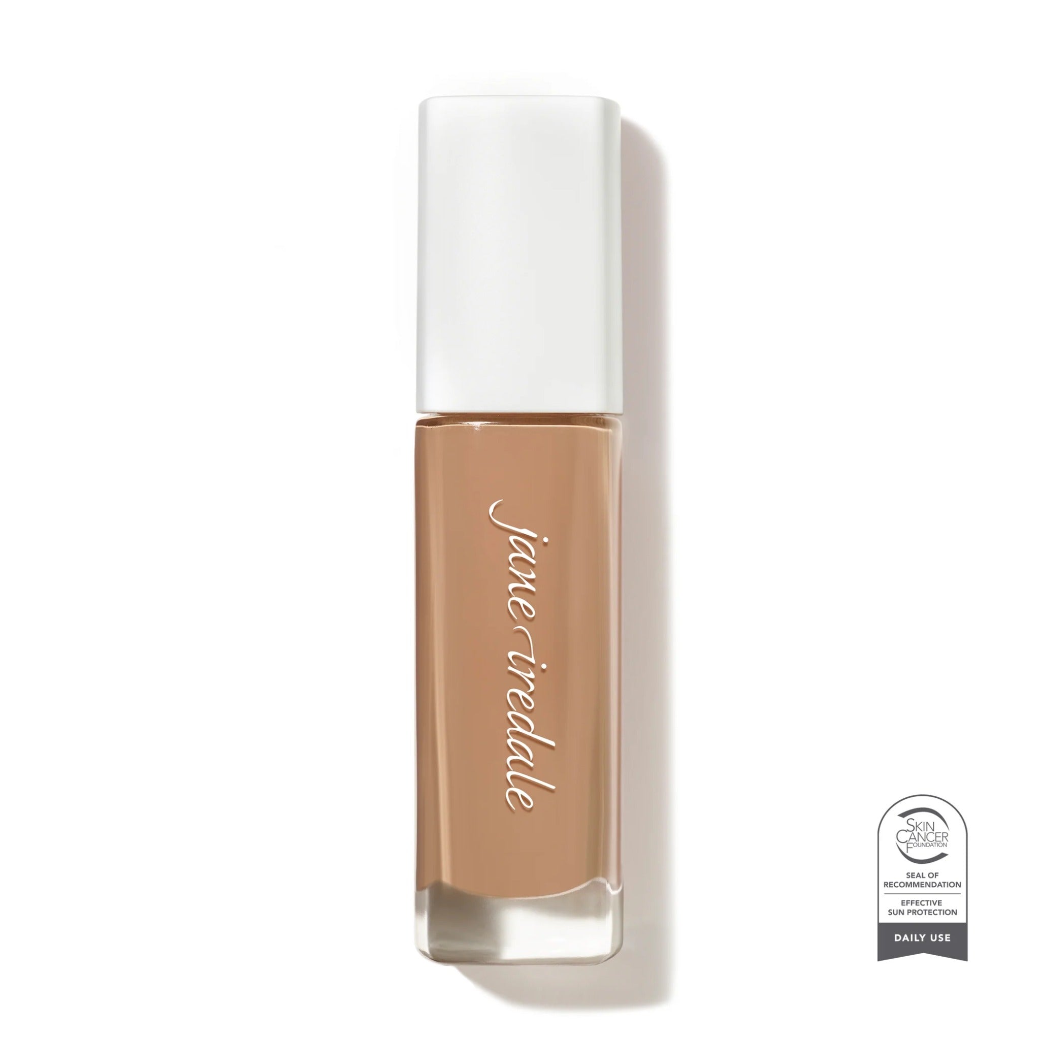Jane Iredale Skintuition SPF 30 foundation – 42 Medium, cool undertones. Bottle photo.