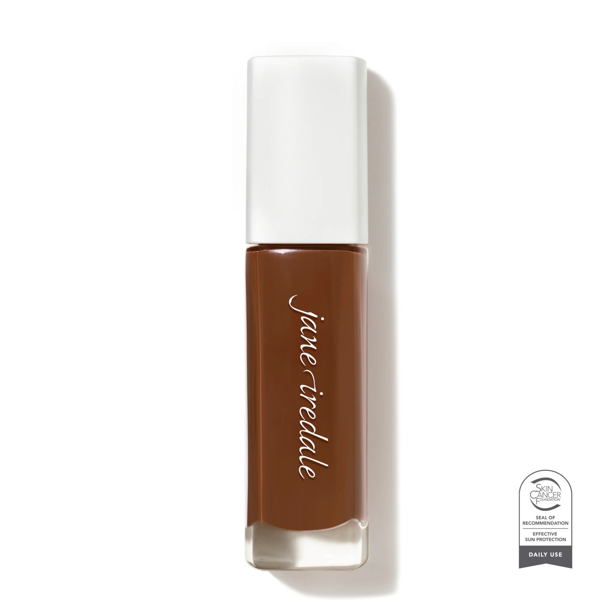 Jane Iredale Skintuition SPF 30 foundation – 80 Deeper, cool red undertones. Bottle photo.