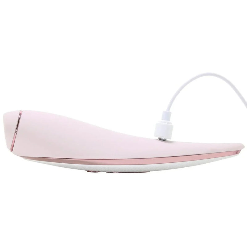 Prêt-à-porter – Vibromasseur clitoridien à pulsation d'air – Blanc & Rose doré