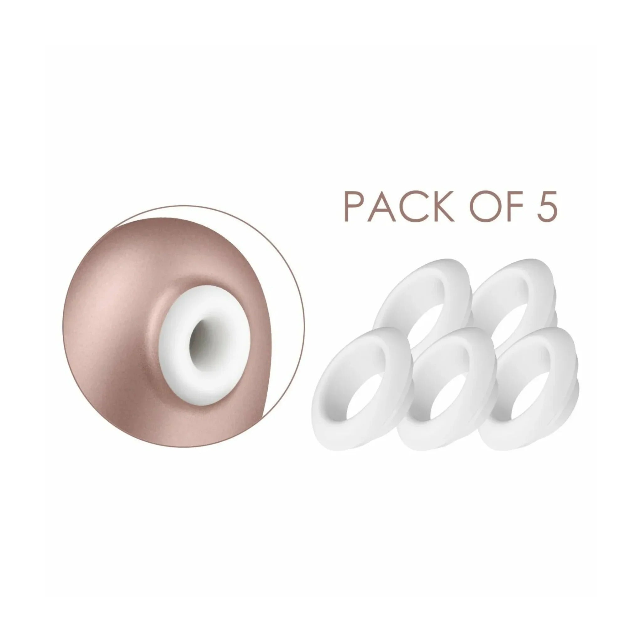 Satisfyer Pro Deluxe Climax Tips - Pack of 5 - White