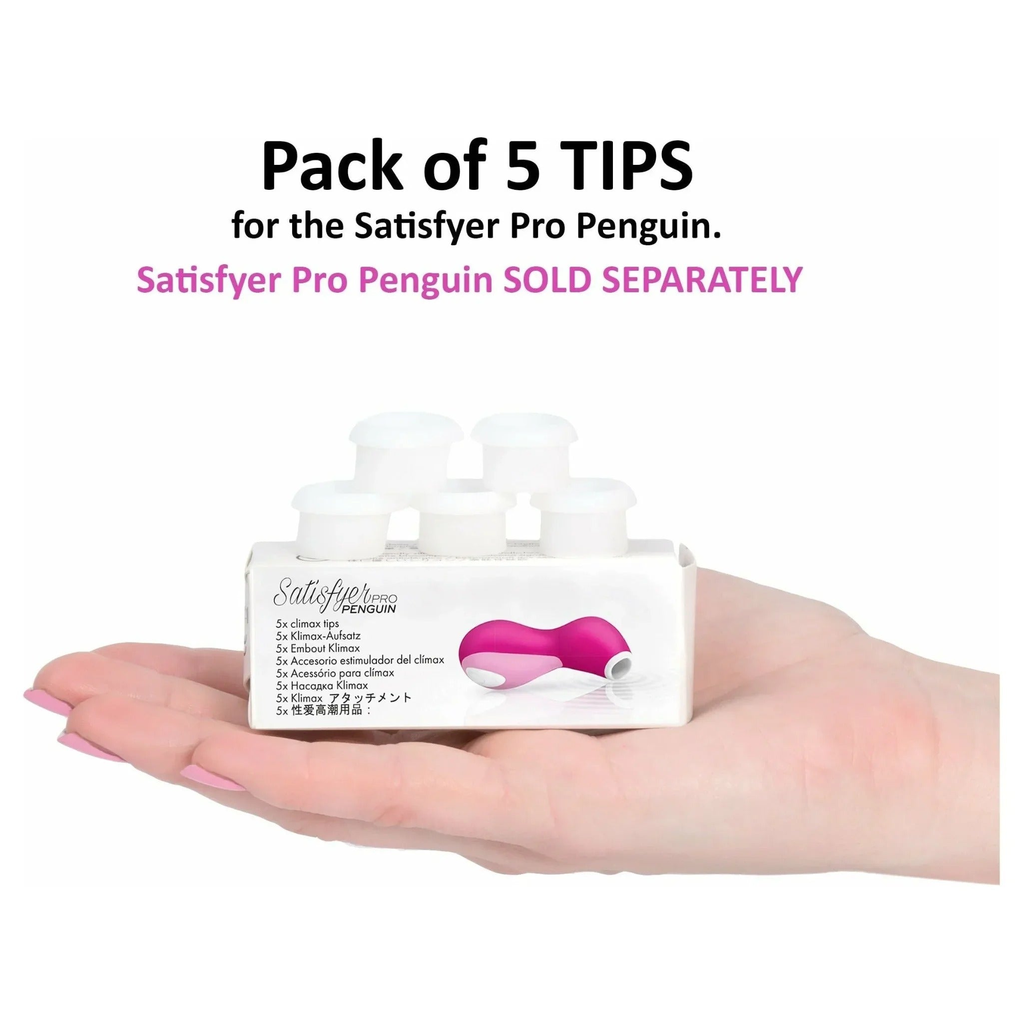 Satisfyer Pro Penguin Climax Tips - Pack of 5 - White