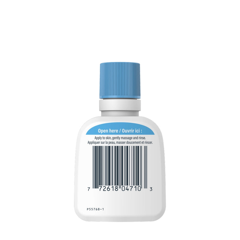 Back of Cetaphil Gentle Skin Cleanser bottle 60ml showing directions and ingredients for sensitive skin – at bskinenvie.