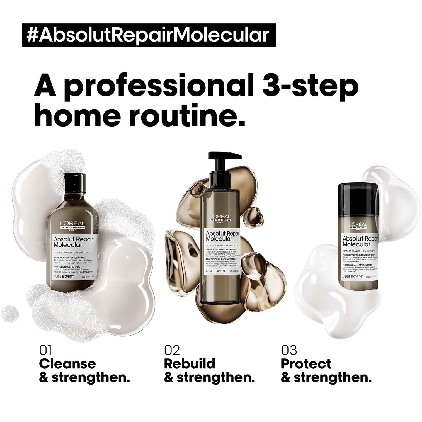 Deep molecular repairing leave-in mask