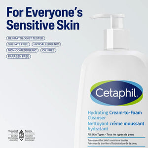 Nettoyant crème moussant hydratant