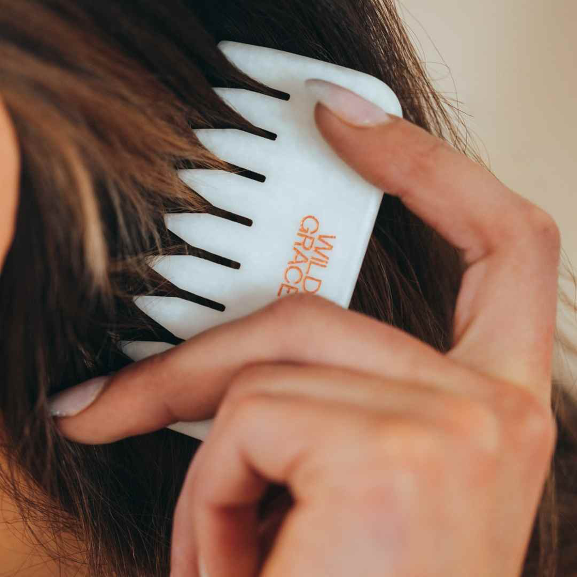 Crystal Comb - White Jade