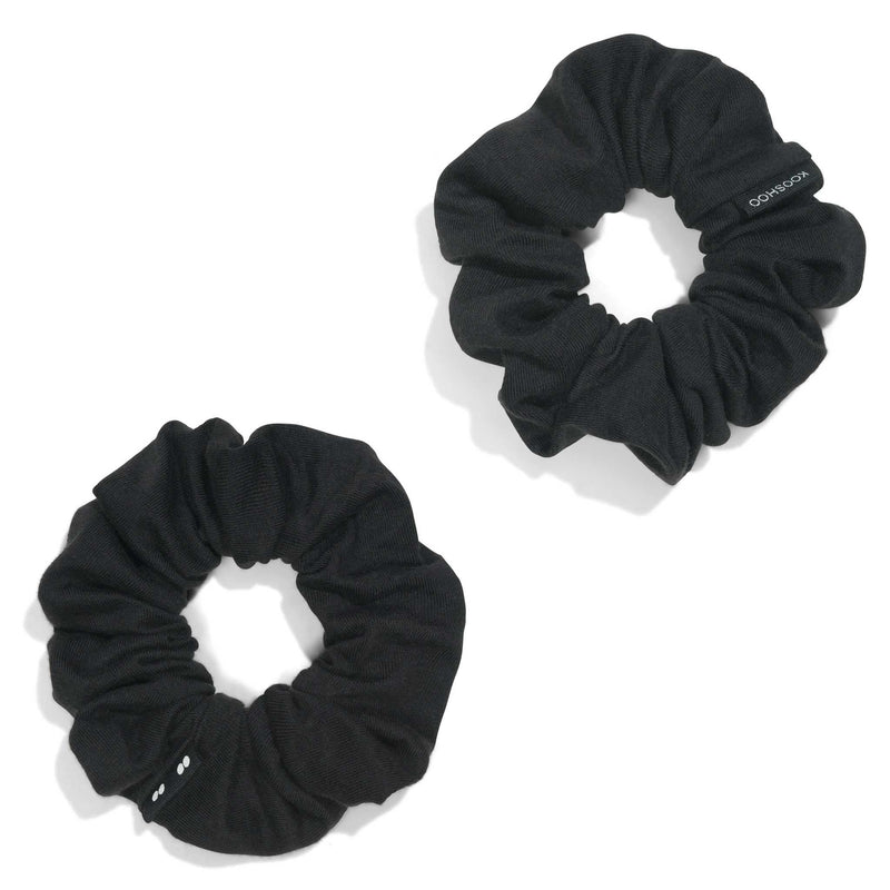 organic cotton plastic-free black scrunchies #color_all-black