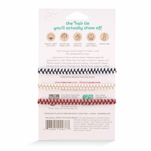 Organic cotton bracelet hair tie fairtrade natural rubber Japan
 #color_wanderlust