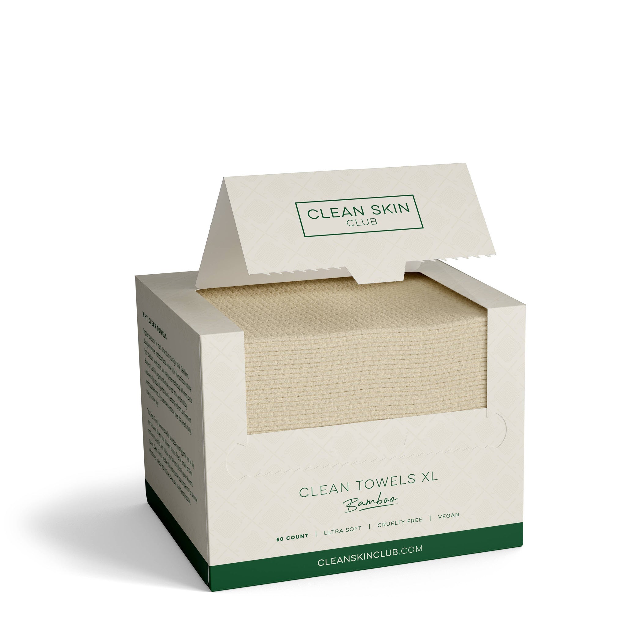 Clean Towels XL™  Bamboo, Disposable Face Towels