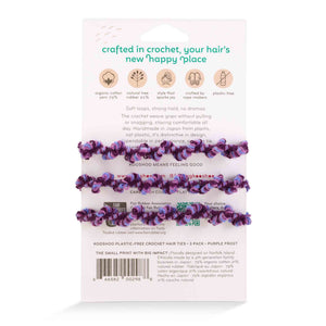 KOOSHOO Purple Frost crochet hair ties biodegradable ponytail holder
 #color_purple-frost