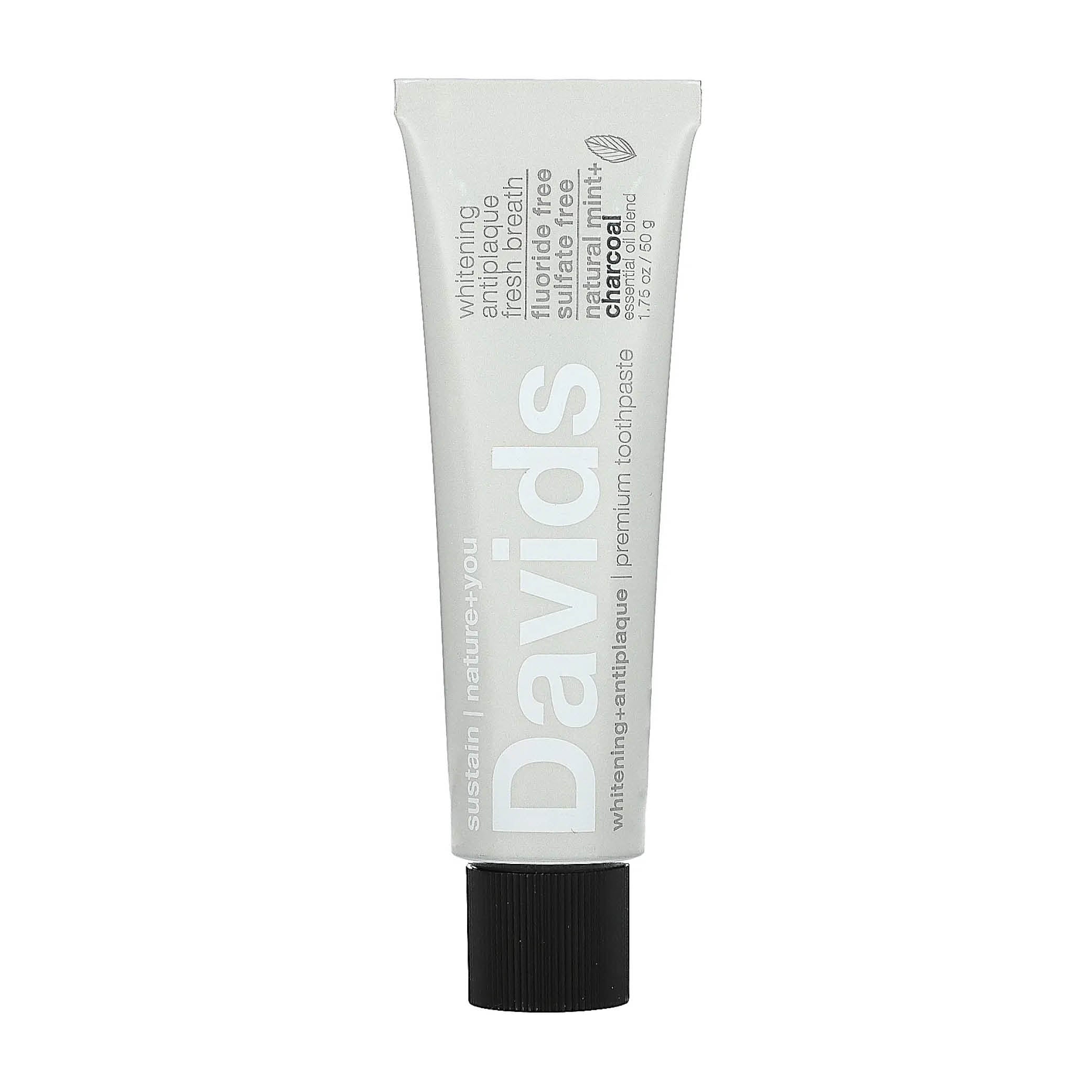 Davids Premium Toothpaste / Natural Mint+Charcoal