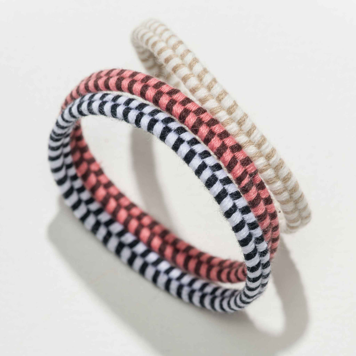 Chevron weave bracelet hair ties organic cotton no crease thick hair
 #color_wanderlust