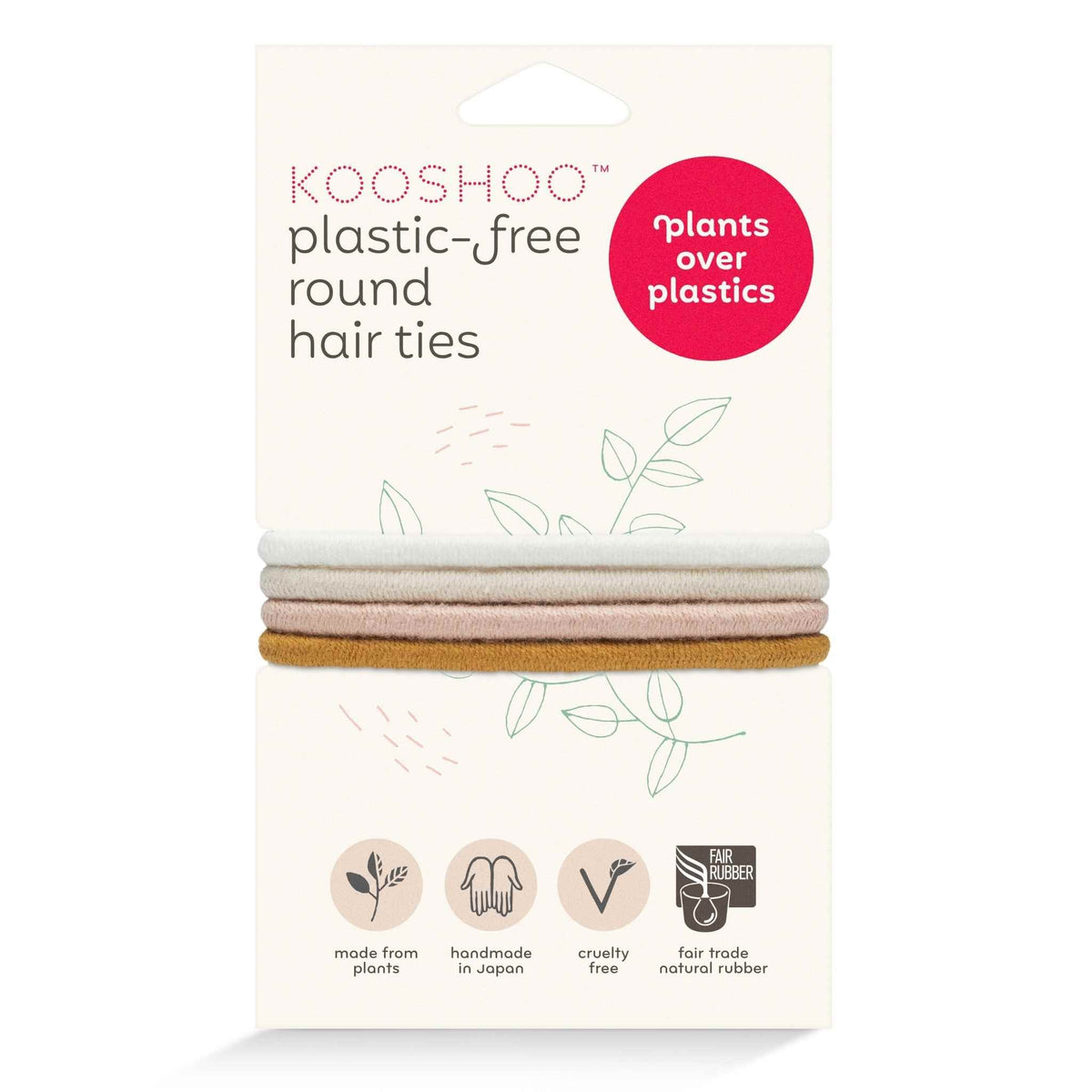 Plastic-free Round Hair Ties Mondo - Golden Fibres