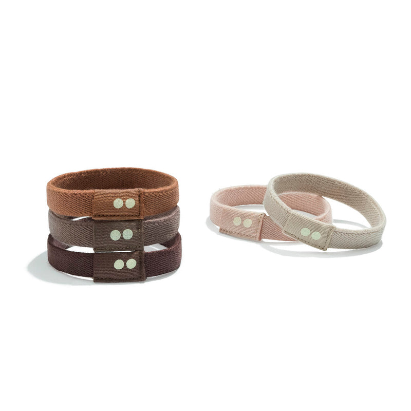 KOOSHOO organic hair ties earth tints colors stacked #color_earth-tints