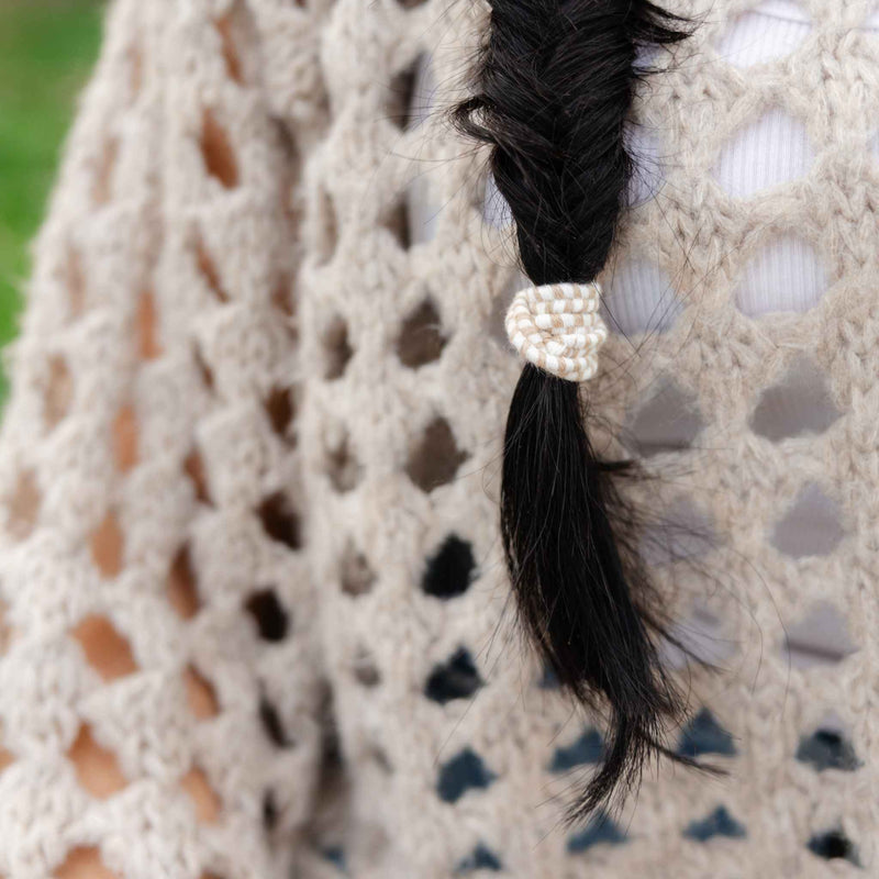 Plant-based woven bracelet hair tie no metal no plastic Japan artisan
 #color_wanderlust