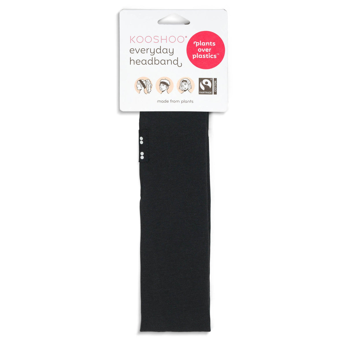 Black Organic Headband for fitness, beauty, and everyday #color_black