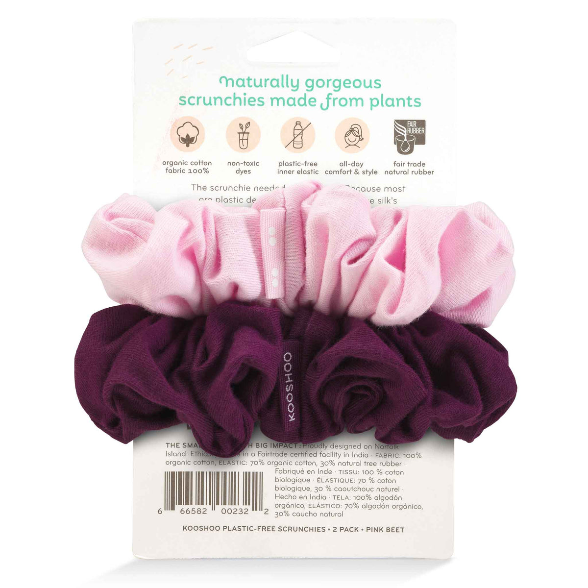 pink and purple plastic-free scrunchies top rated #color_pink-beet