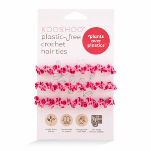 Plastic-free Crochet Hair Ties - Hot Jam