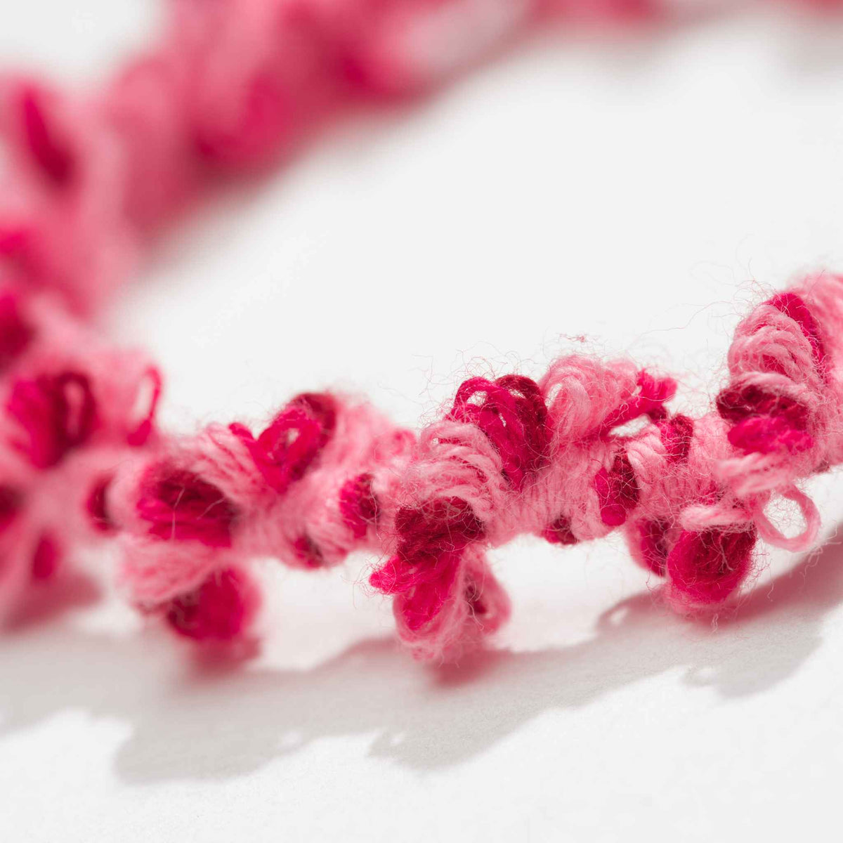 Low tension crochet hair ties for thinning hair pink red #color_hot-jam