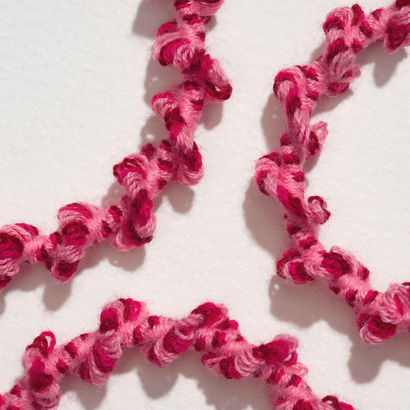 Plastic-free red pink hair ties no snag no pull organic cotton #color_hot-jam