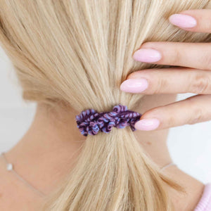 Purple Frost crochet hair ties organic cotton no traction alopecia
 #color_purple-frost