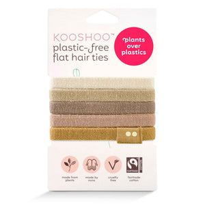 Flat Plastic-Free Hair Ties - Blonde