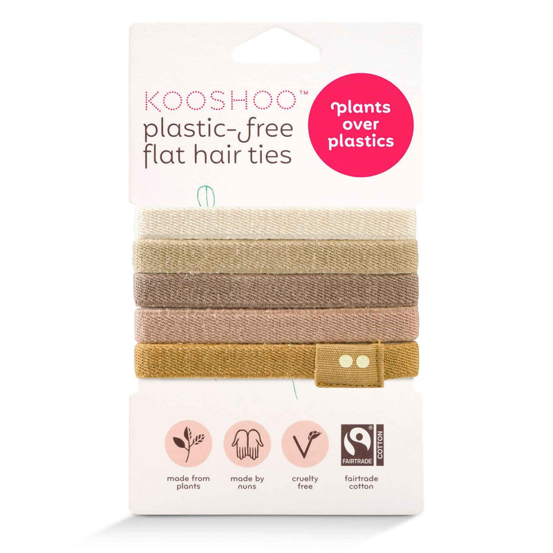 Flat Plastic-Free Hair Ties - Blonde