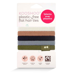 Flat Plastic-Free Hair Ties - Classics