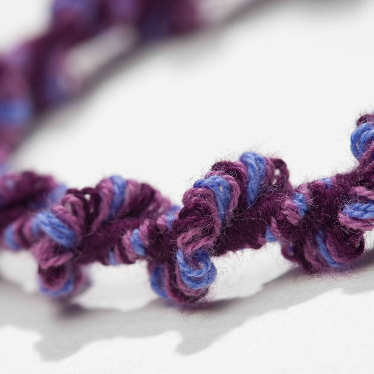 Soft crochet hair ties sensitive scalp purple organic natural rubber
 #color_purple-frost