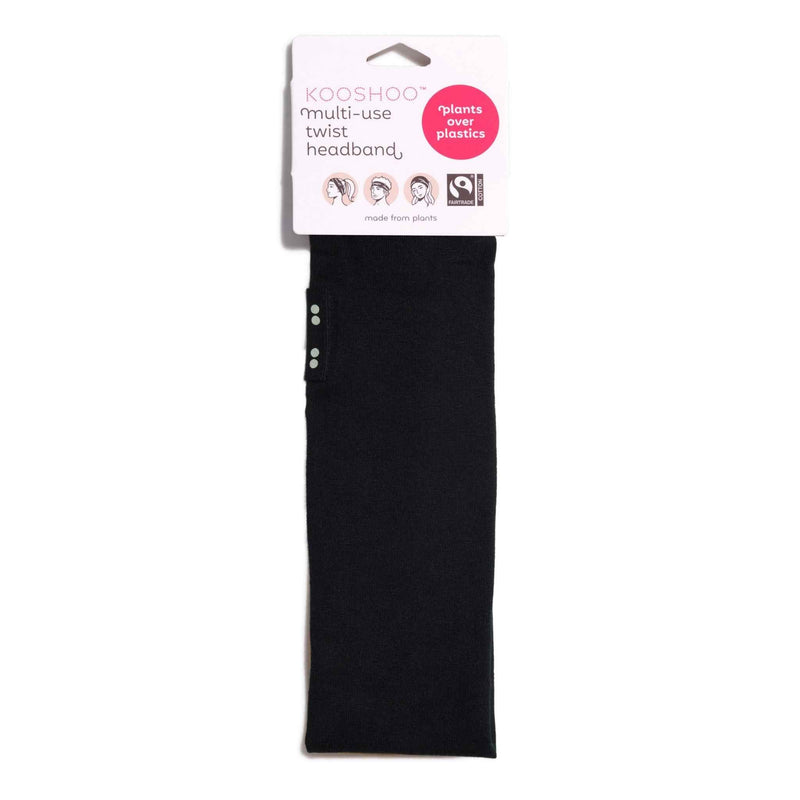 best selling black headbands Twist Headband in Black #color_jet-black