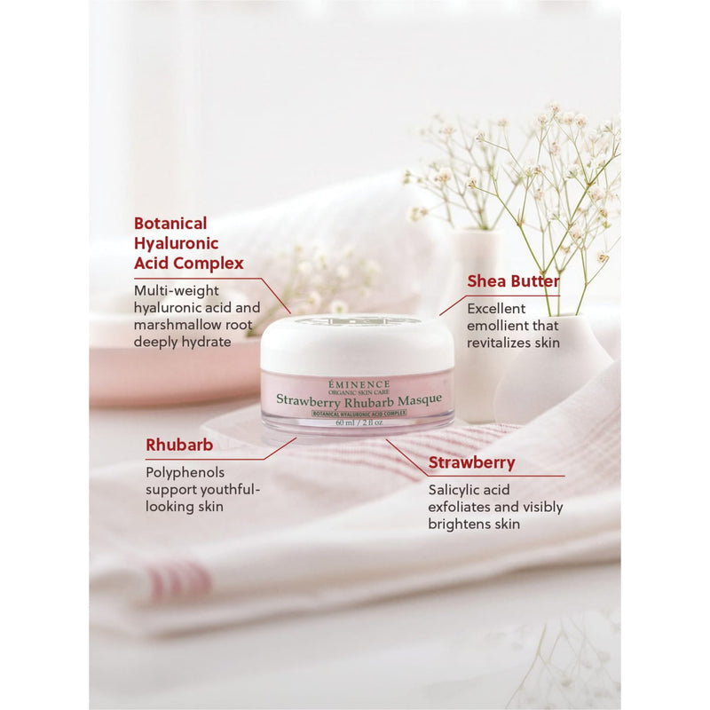 Masque à la rhubarbe et aux fraises 