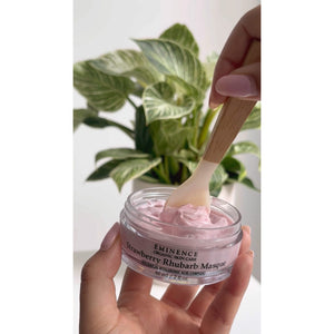 Masque à la rhubarbe et aux fraises 