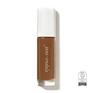 Jane Iredale Skintuition SPF 30 foundation – 64 Dark, warm gold undertones. Bottle photo.