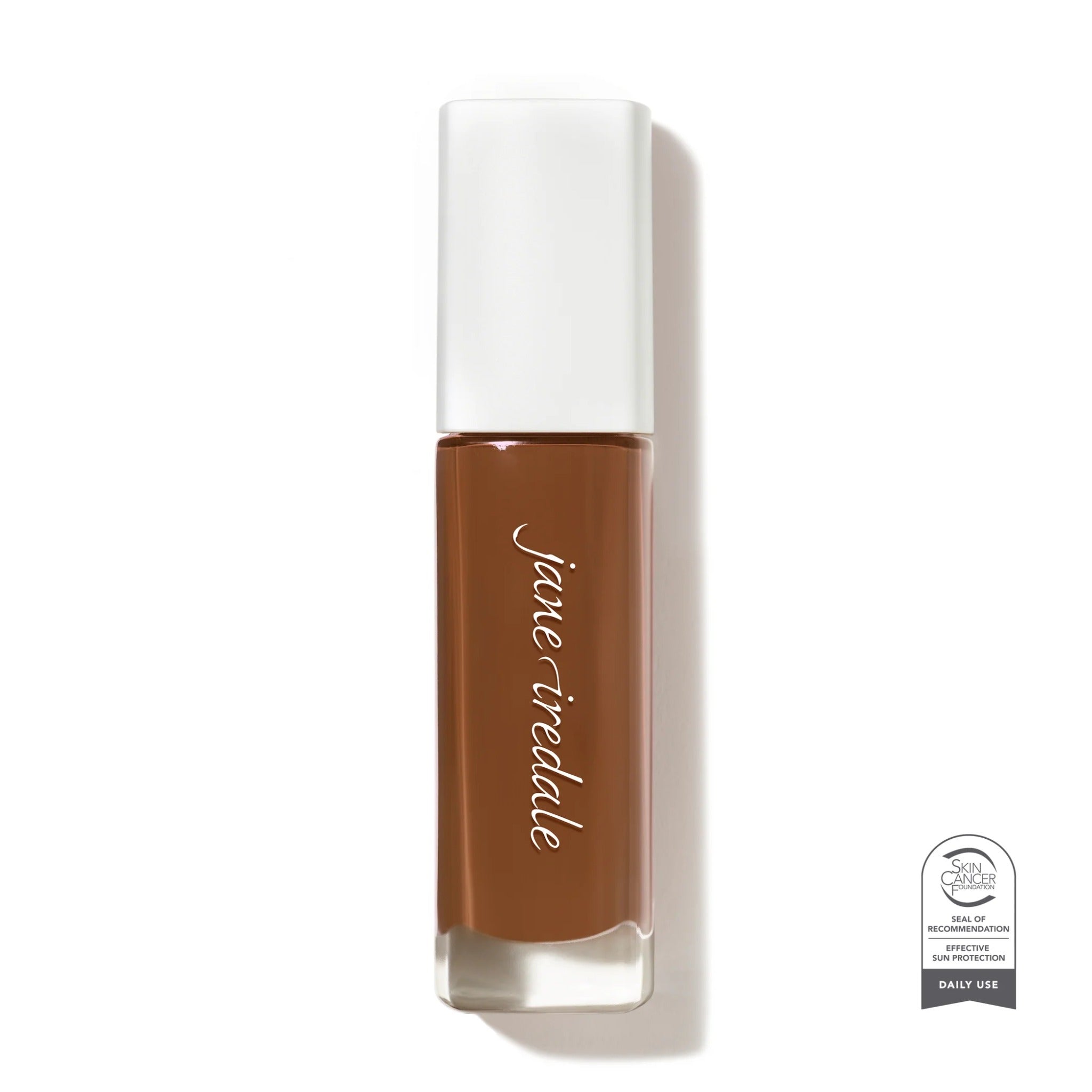 Jane Iredale Skintuition SPF 30 foundation – 70 Deep, warm gold undertones. Bottle photo.