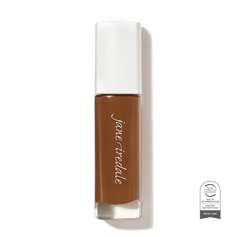 Jane Iredale Skintuition SPF 30 foundation – 70 Deep, warm gold undertones. Bottle photo.