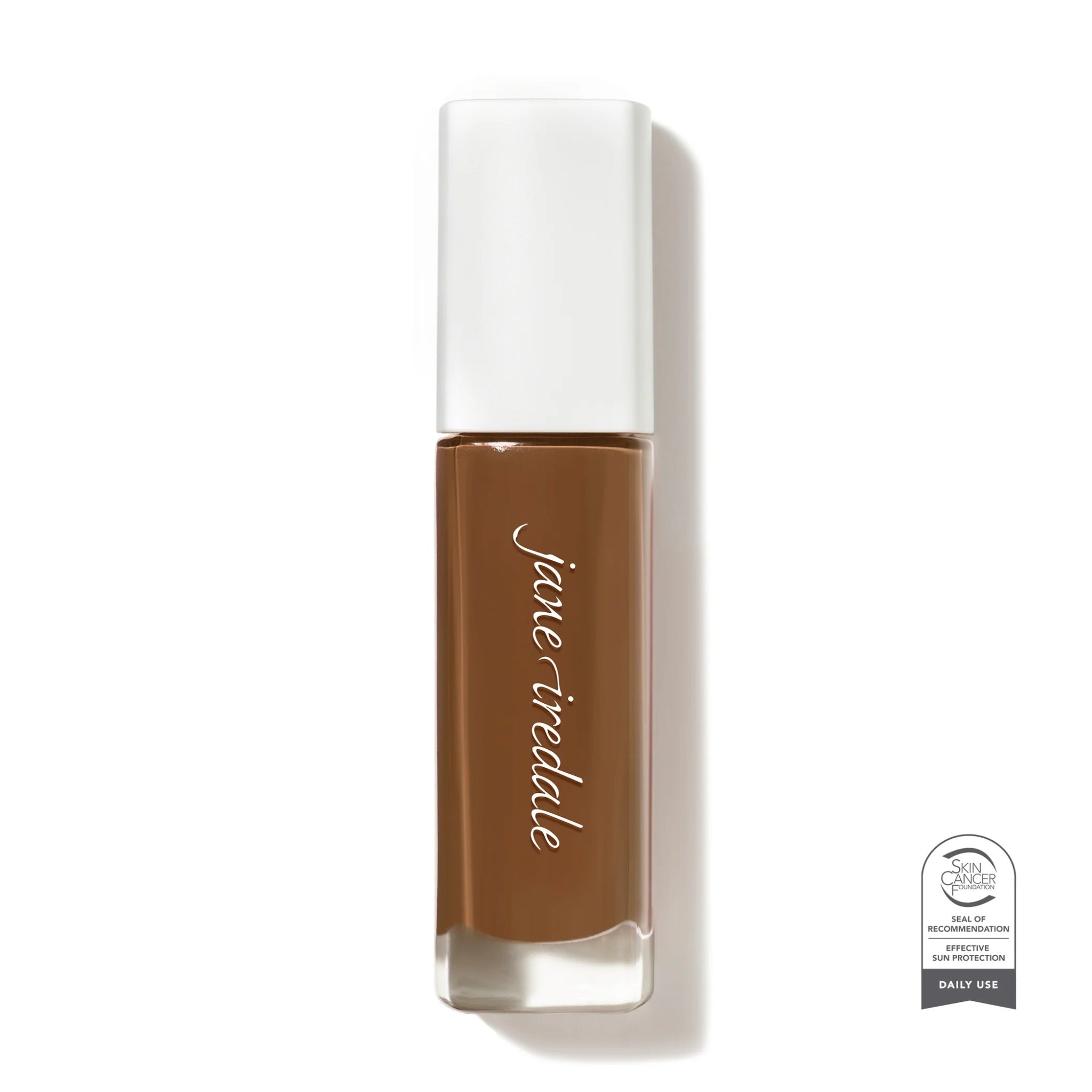 Jane Iredale Skintuition SPF 30 foundation – 74 Deep, neutral undertones. Bottle photo.