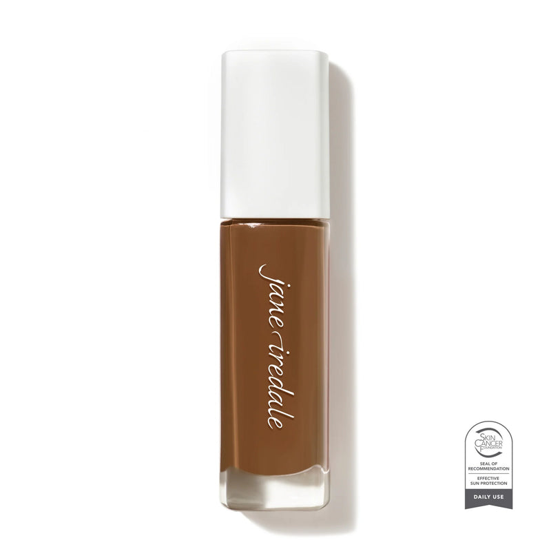 Jane Iredale Skintuition SPF 30 foundation – 74 Deep, neutral undertones. Bottle photo.