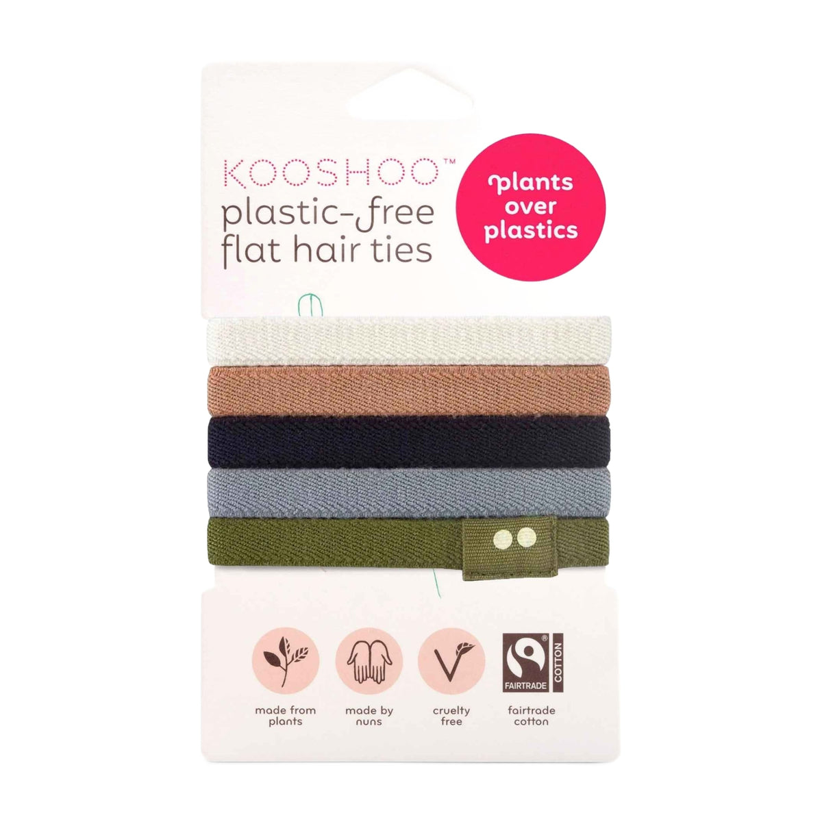 Flat Plastic-Free Hair Ties